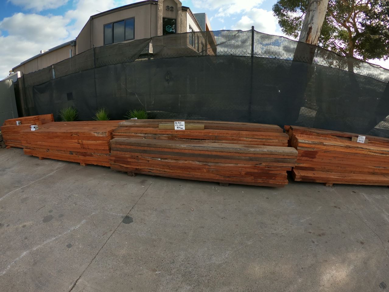 Red Gum Sleepers For Gardens Aumanns Nursery & Garden Supplies